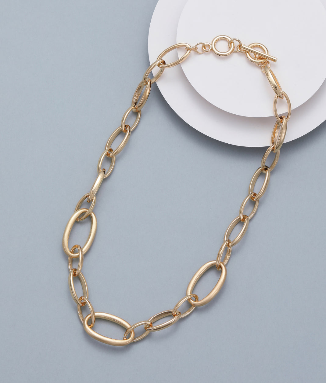 Abstract Gold Chain Necklace