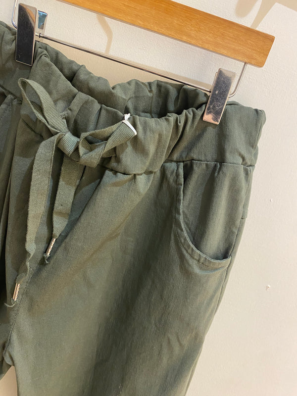 Super Stretch Dark Khaki Green Twill Trouser - One Size (10-16)