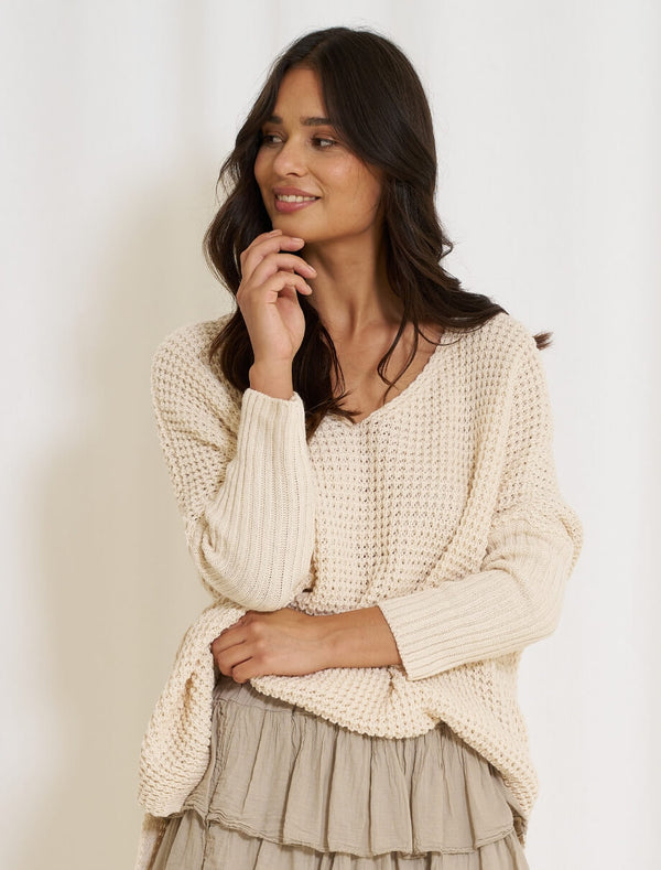 Polly Loose Knit Jumper Ivory