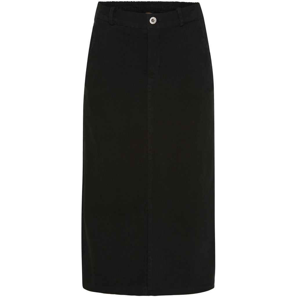 Maisie Cotton Midi Skirt Black