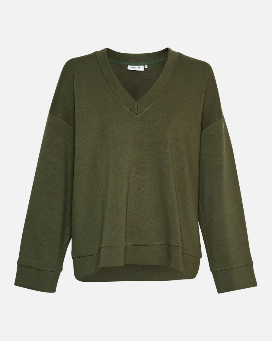 MSCH Ima Q V-neck Sweatshirt Duffel Bag Green