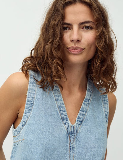 MbyM May Louisana Sleeveless Shirt in Vintage Wash