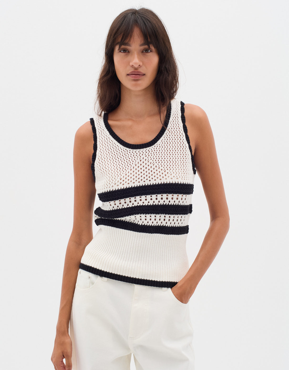 InWear Yancy Knitted Striped Tank Top IW Top