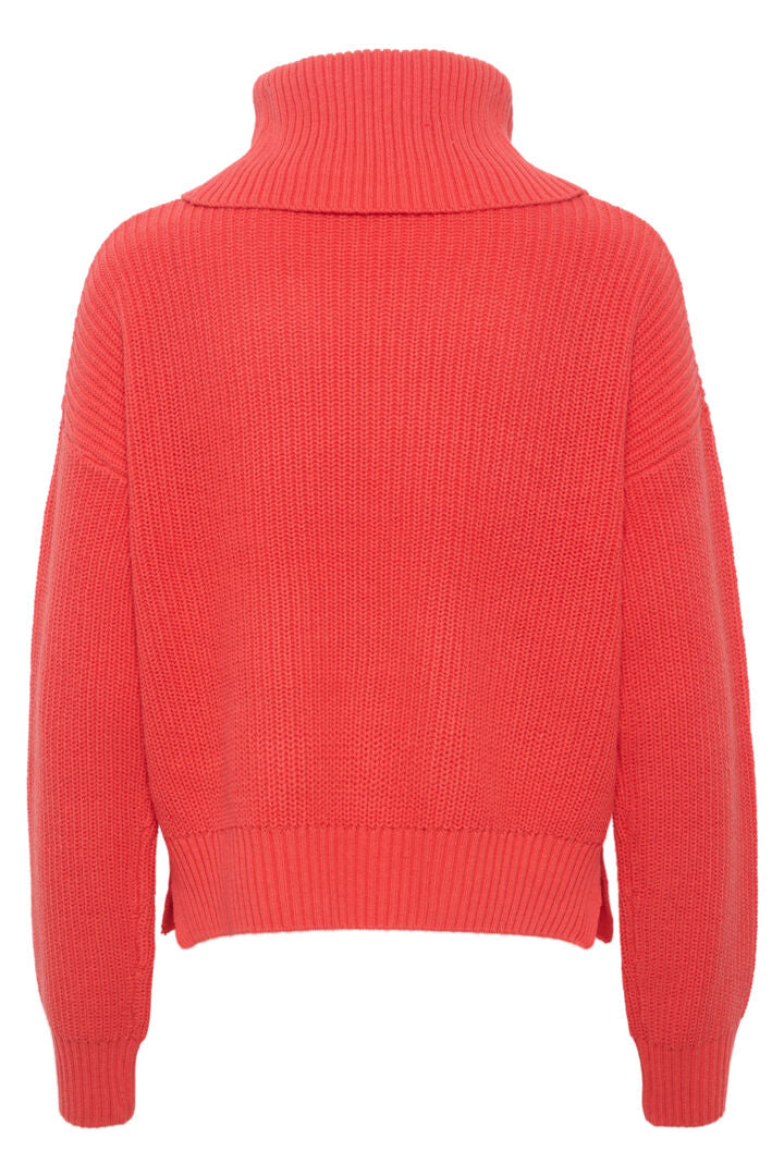 Saint Tropez Cloudy Rollneck Pullover In Cayenne