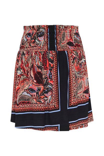 Saint Tropez Claudette Skirt In Black Paisley Floral