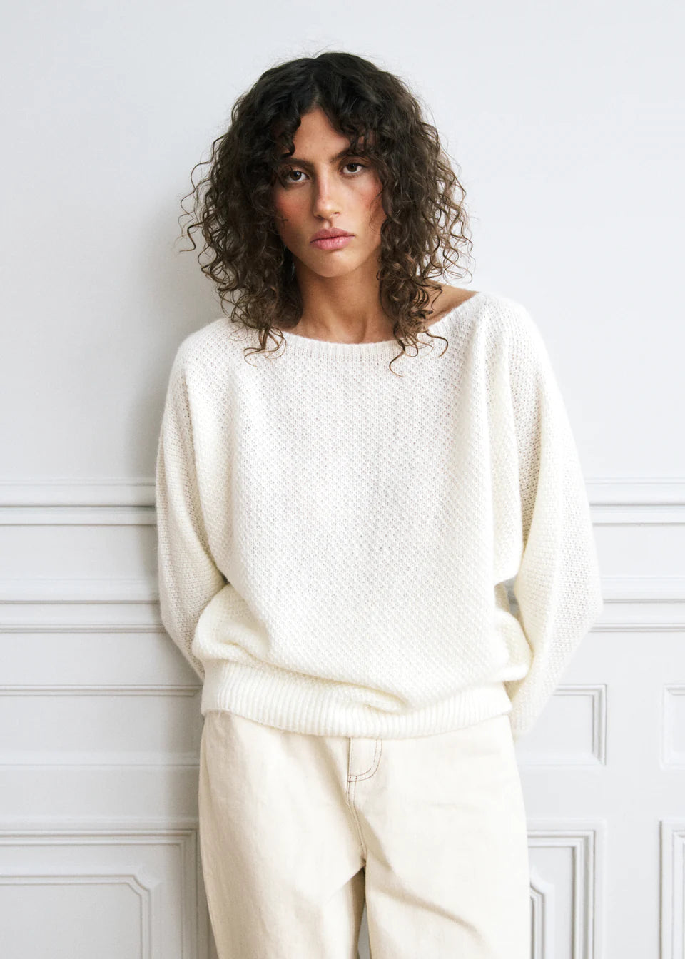 FRNCH Sylvie Pullover In Creme