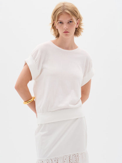 InWear Yas Cotton Top IW Top in Pure White