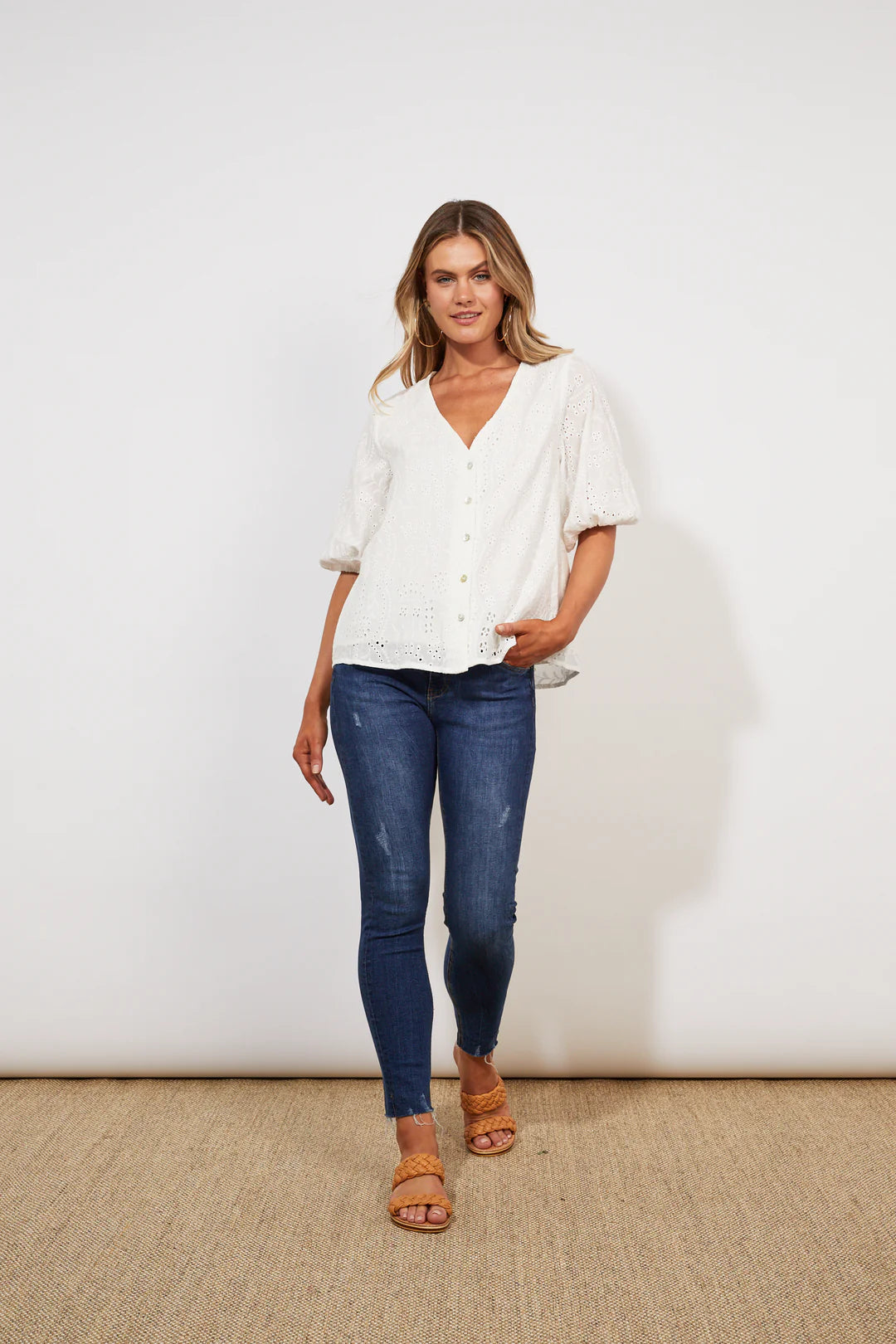 Haven Naxos Blouse In Coconut