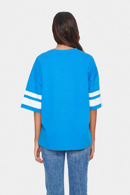 Saint Tropez Emeline Cotton T-shirt In Palace Blue