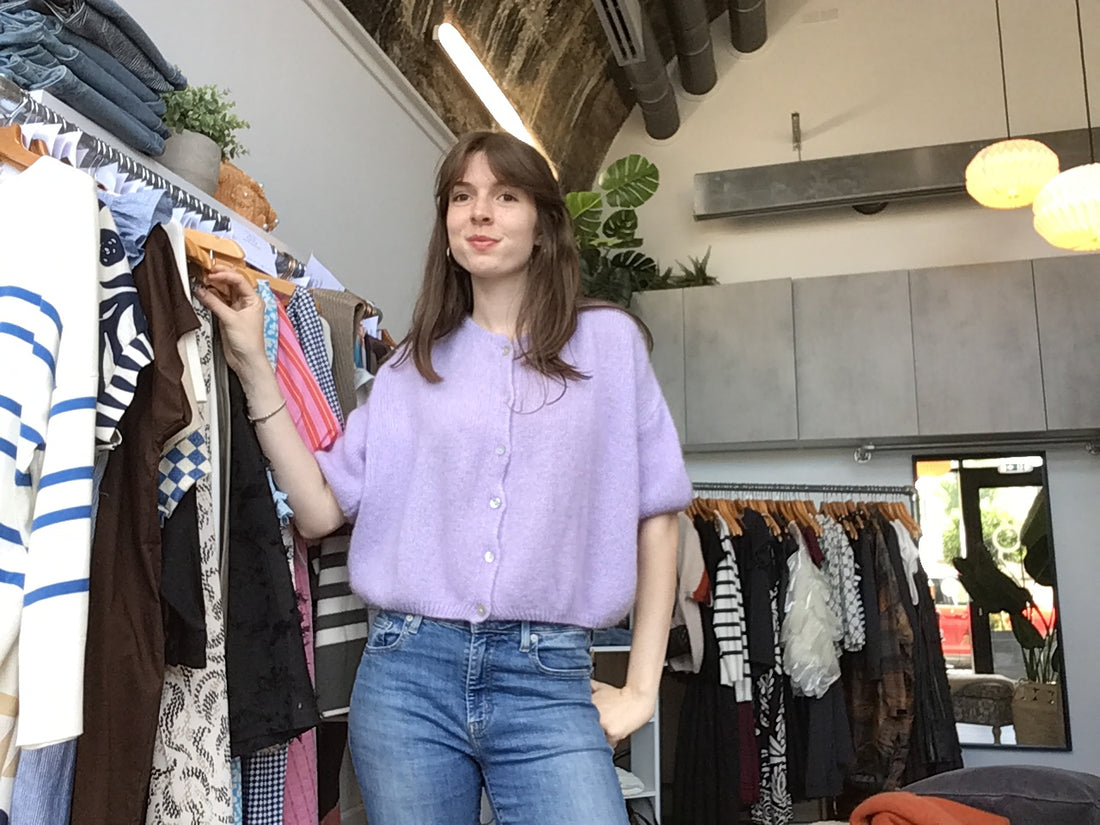 Tilly Mohair Cardigan in Lilac (ONE SIZE)