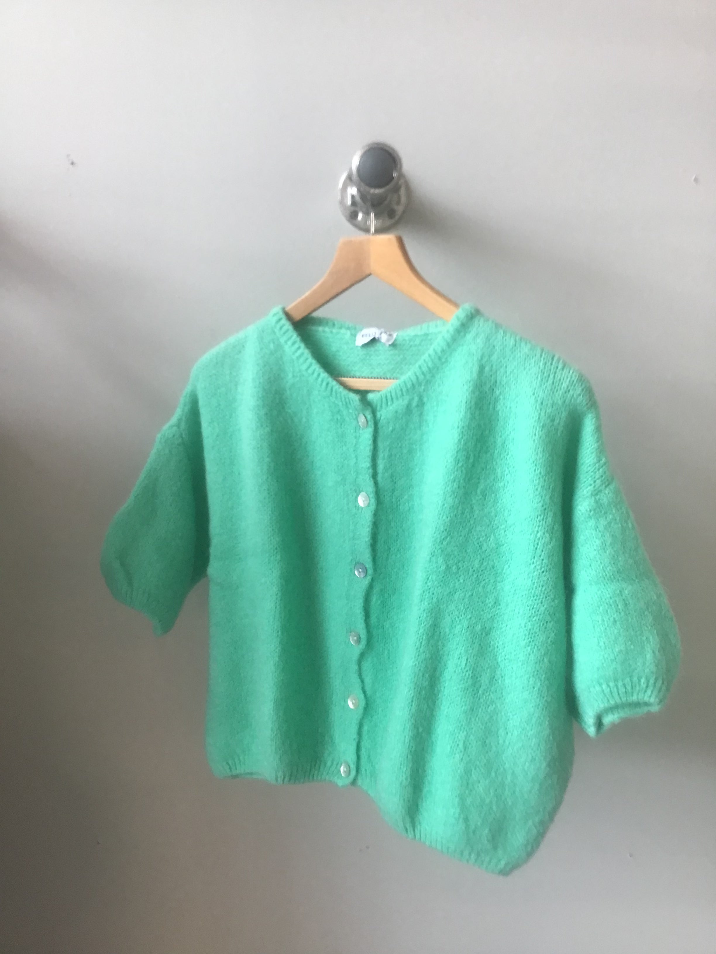 Tilly Mohair Cardigan in Sea Green (ONE SIZE)