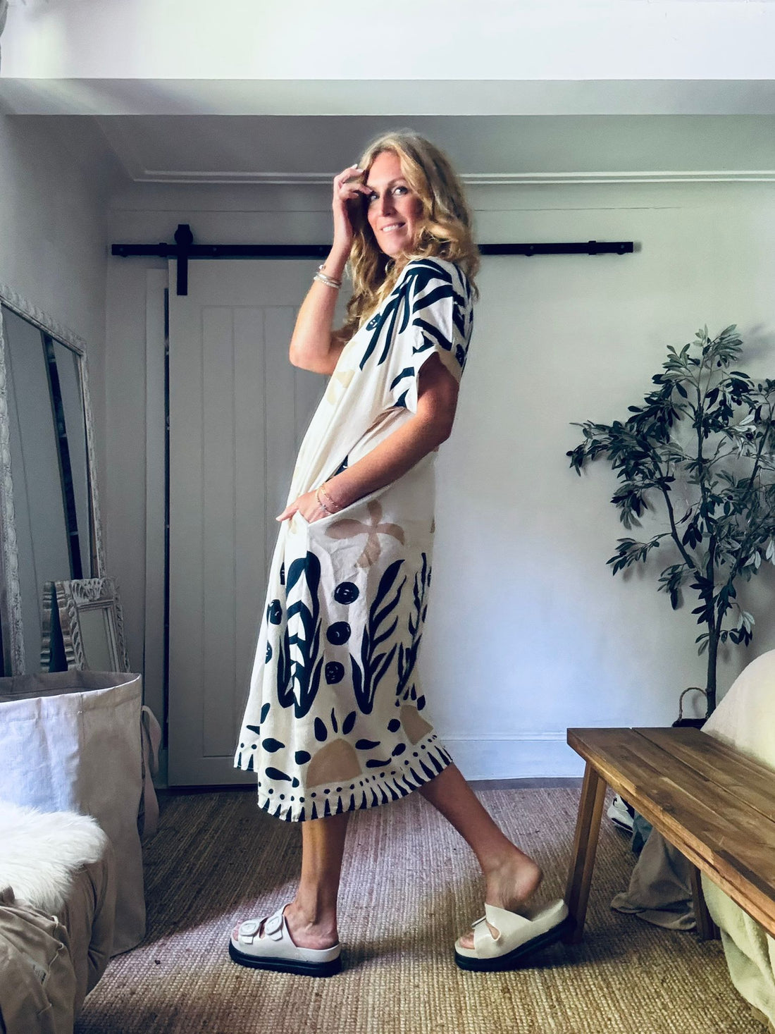 Zibbi Pattern Dress (ONE SIZE)
