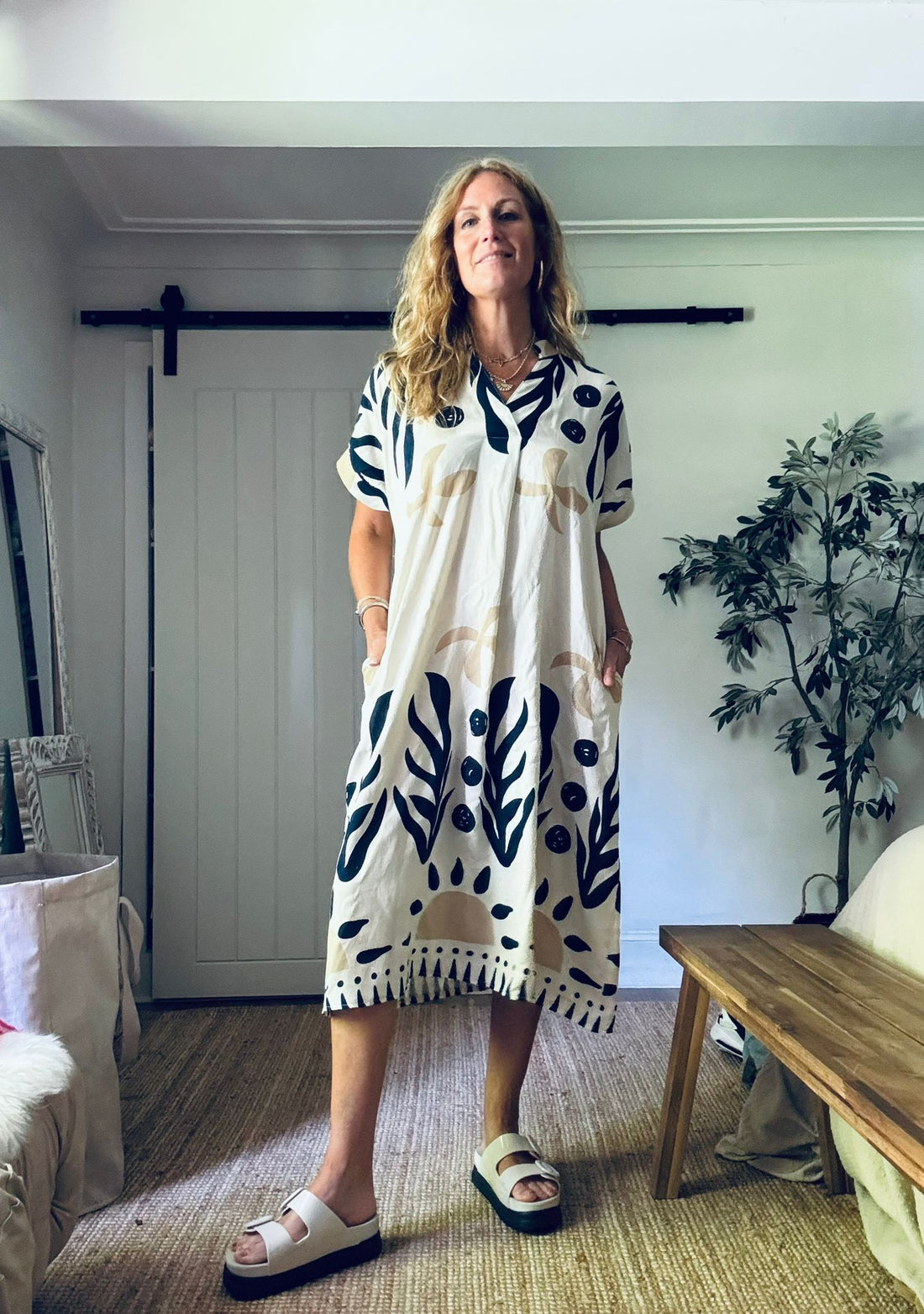 Zibbi Pattern Dress (ONE SIZE)