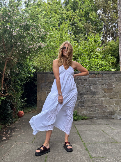 Lauren Halter Neck Dress in White (One Size)