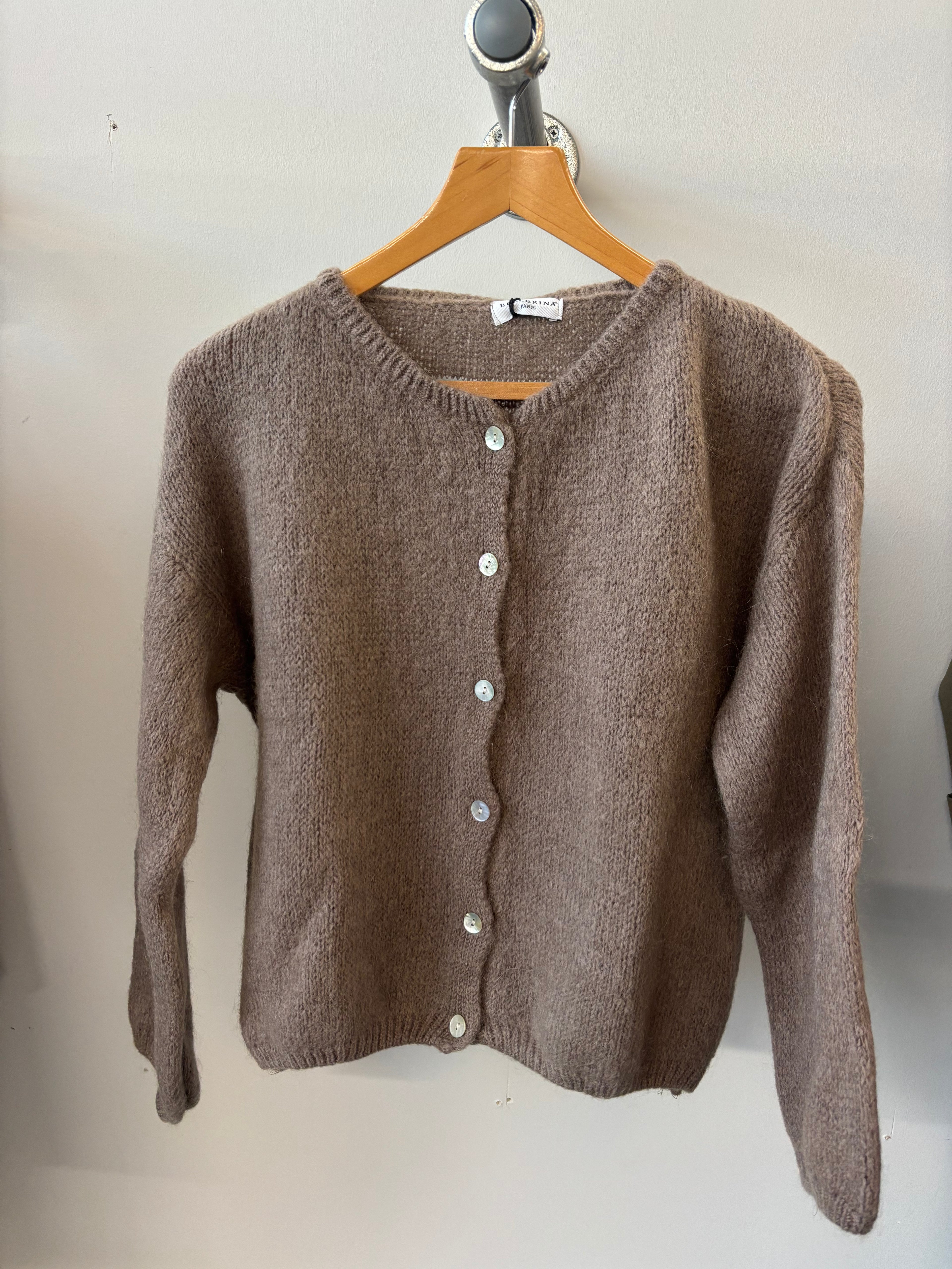 Tilly Mohair Cardigan in Mocha (Long Sleeved - ONE SIZE)