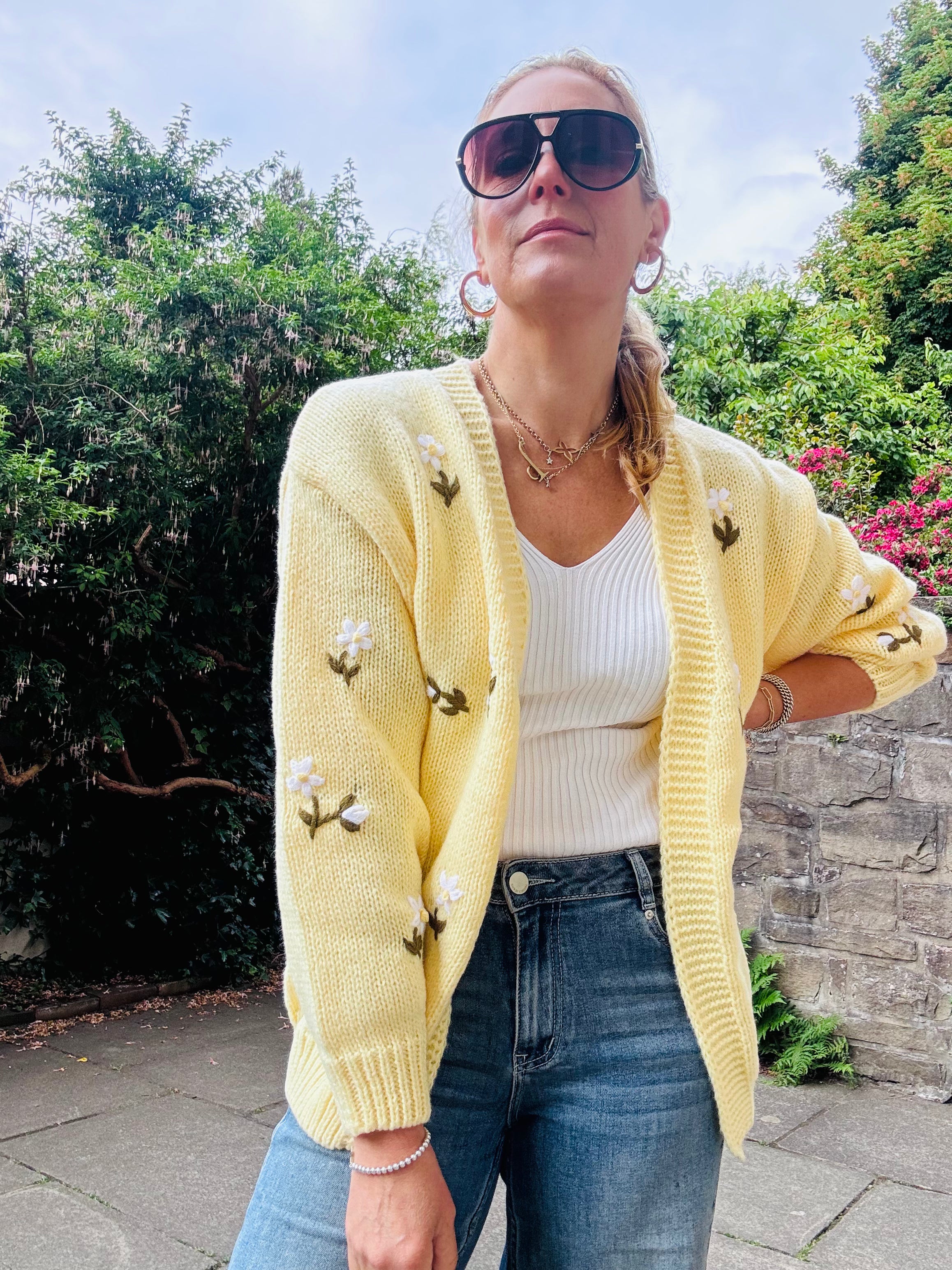 Flower Embroidered Cardigan