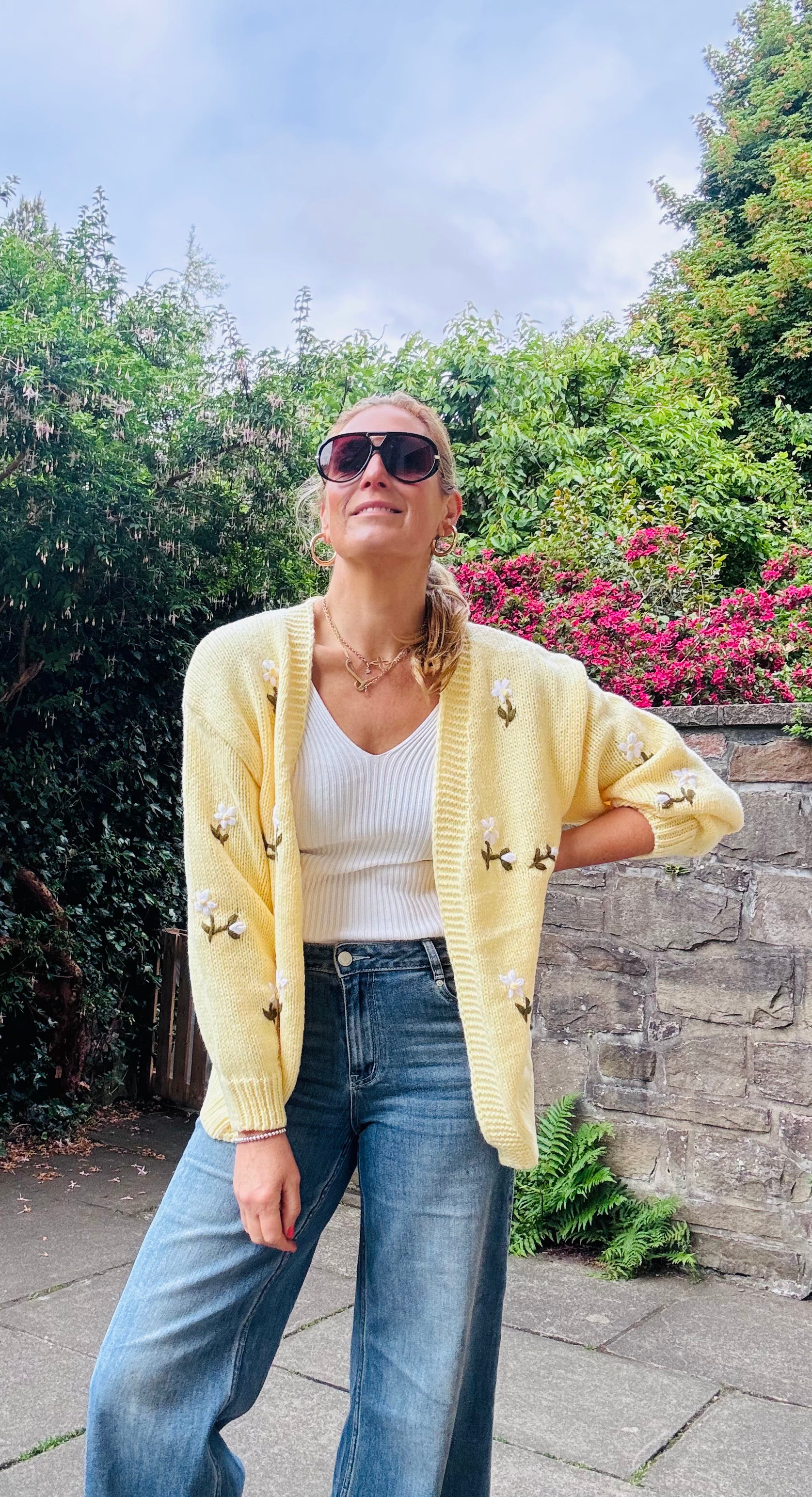 Flower Embroidered Cardigan