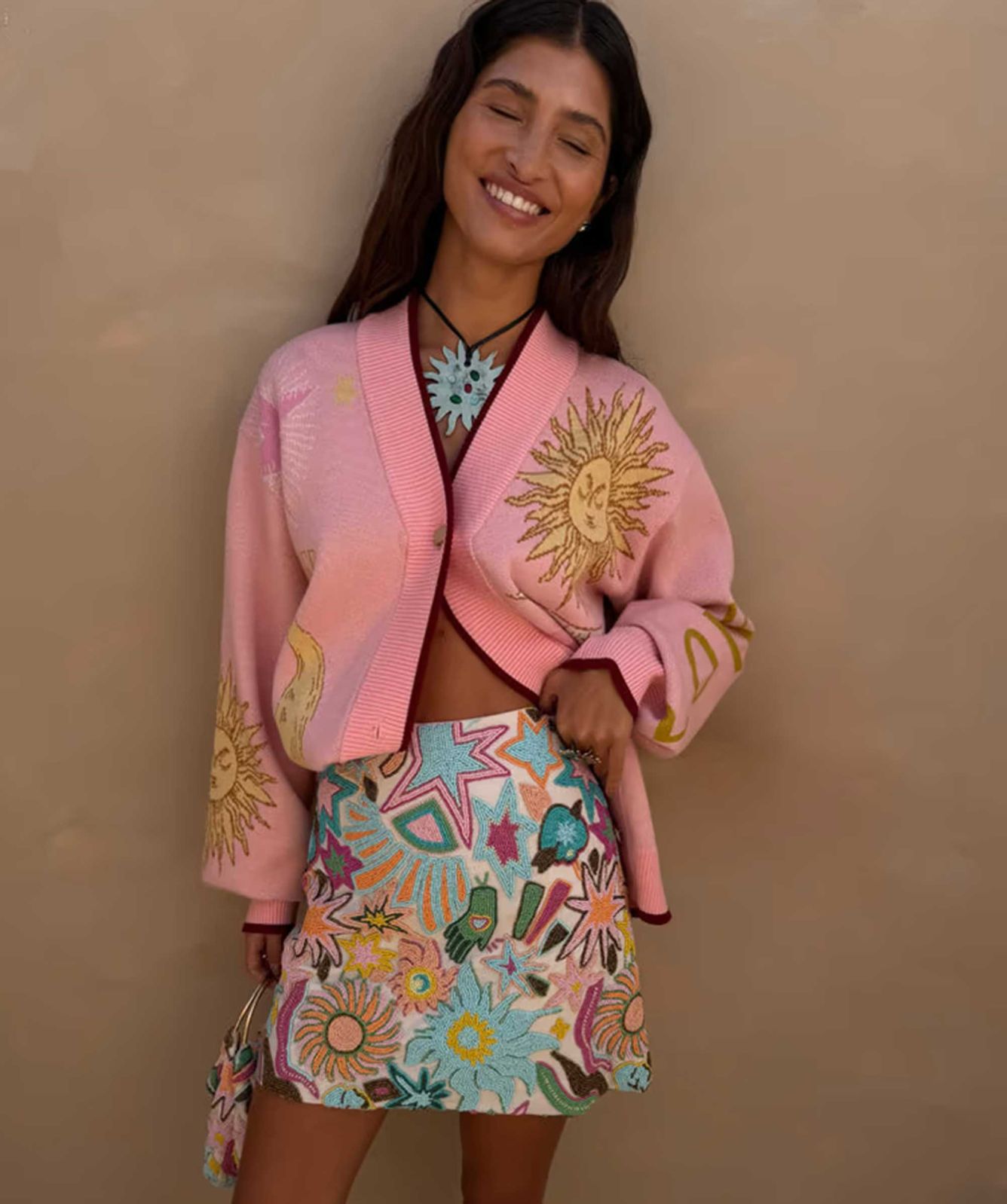 NFD Mystical Cardigan in Pink