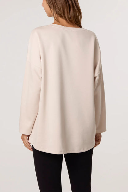 Soft Touch Sweatshirt in Stone