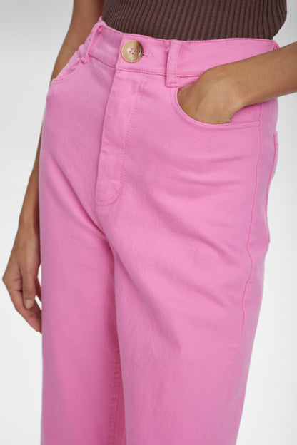 Nümph Nululu Cropped Jeans in Pink Cosmos