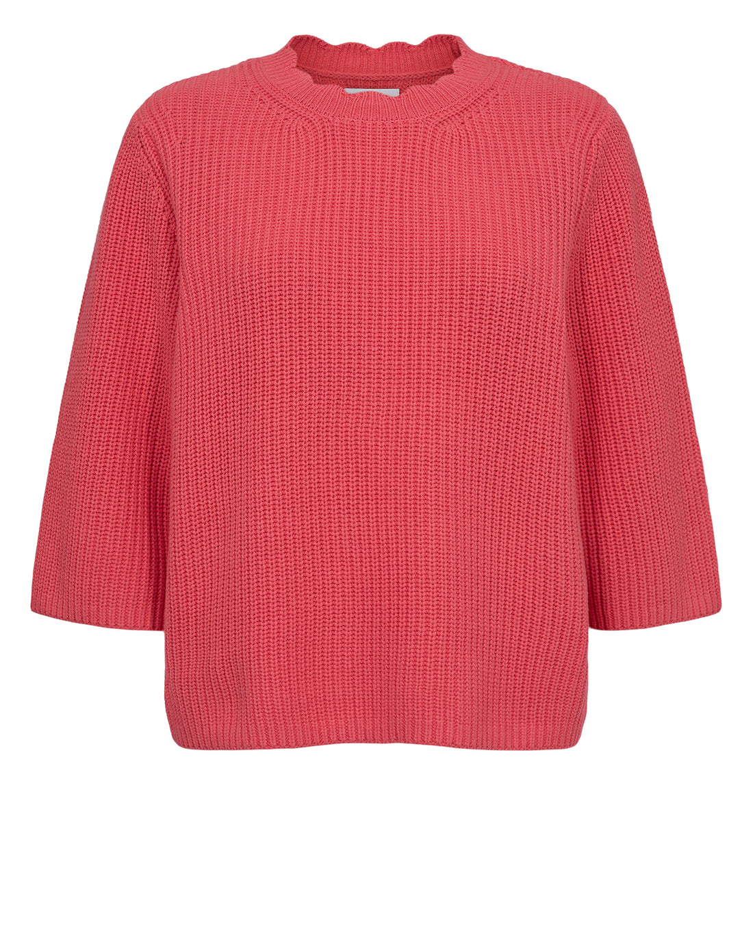 Numph Numarley Cotton Short Sleeve Knit in Geranium