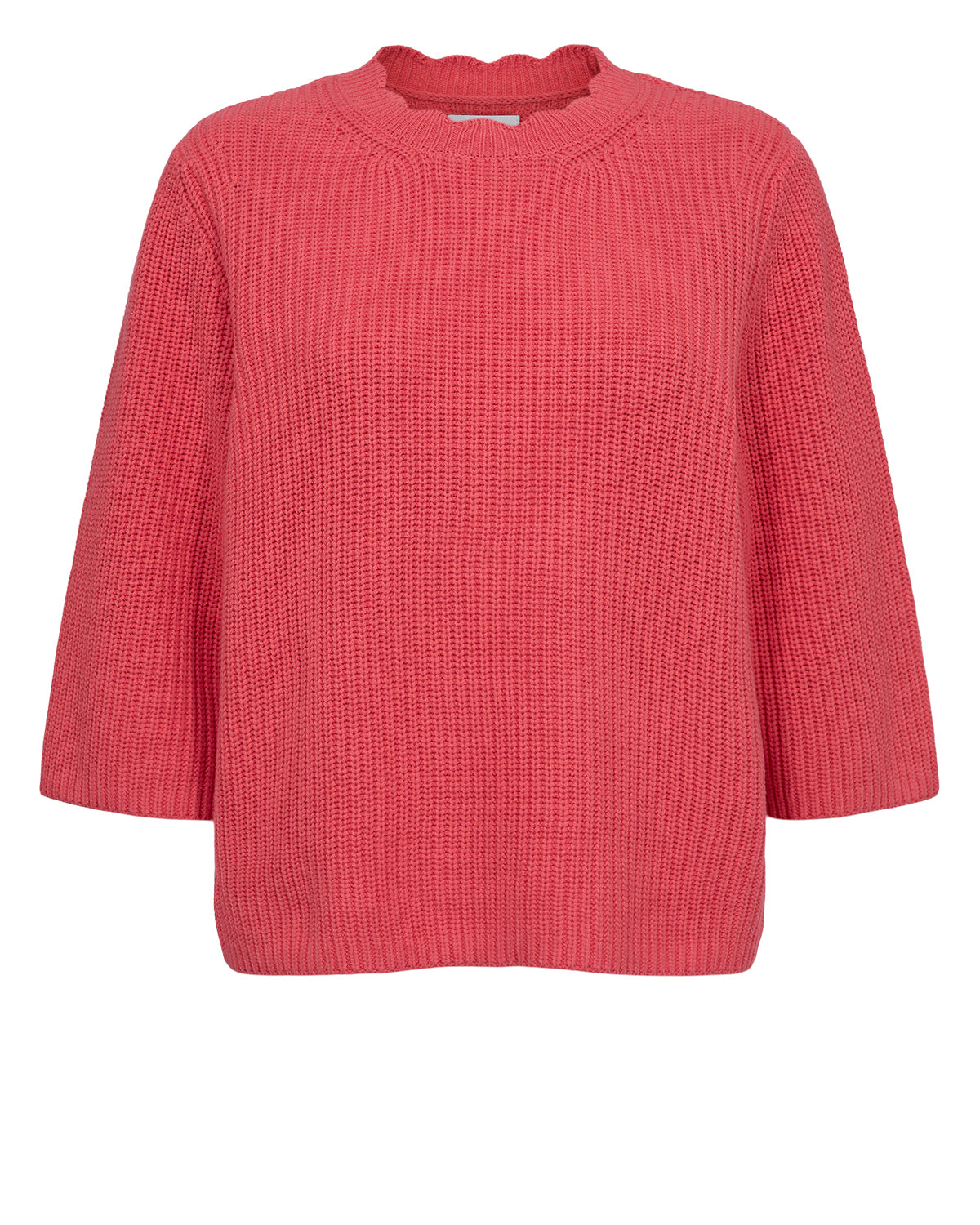 Numph Numarley Cotton Short Sleeve Knit in Geranium
