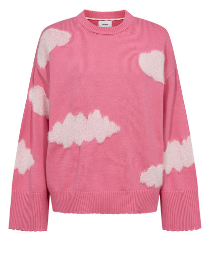 Numph Nuheavenly Cloud Knit in Pink Carnation