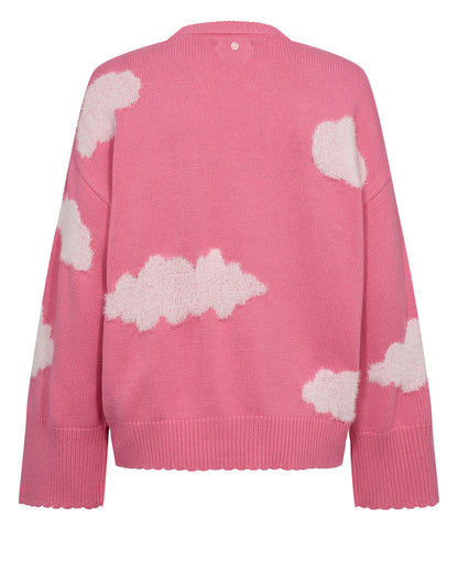 Numph Nuheavenly Cloud Knit in Pink Carnation