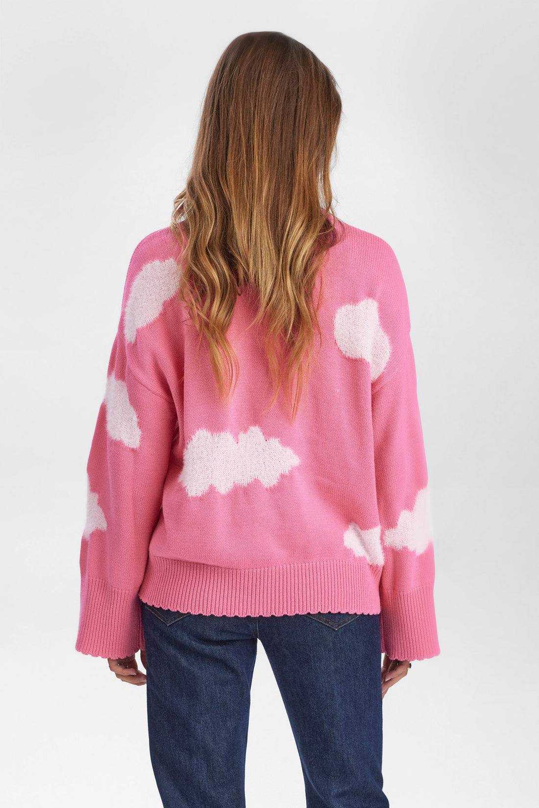 Numph Nuheavenly Cloud Knit in Pink Carnation