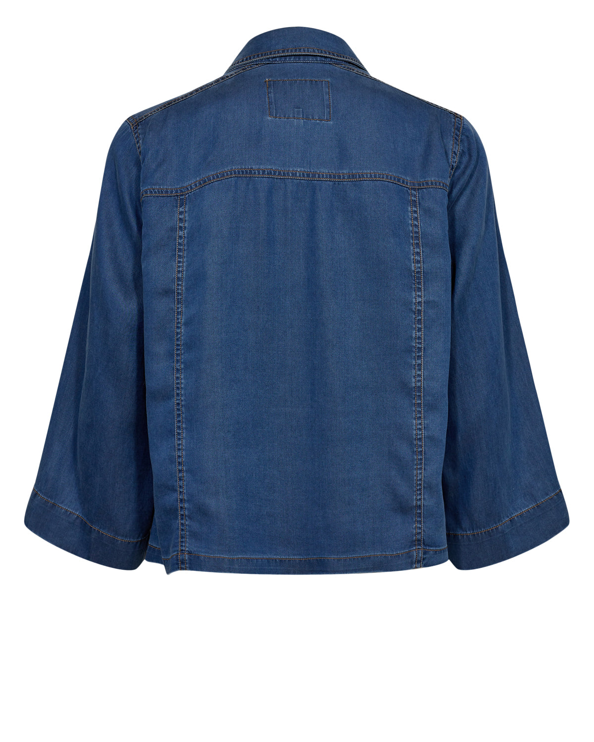 Numph Numiami Denim Shirt Jacket in Medium Blue