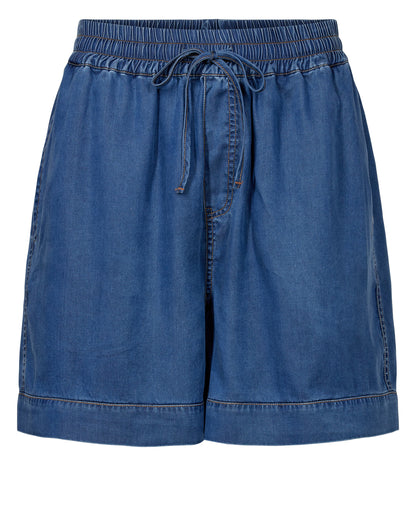 Numph Numiami Denim Shorts in Medium Blue