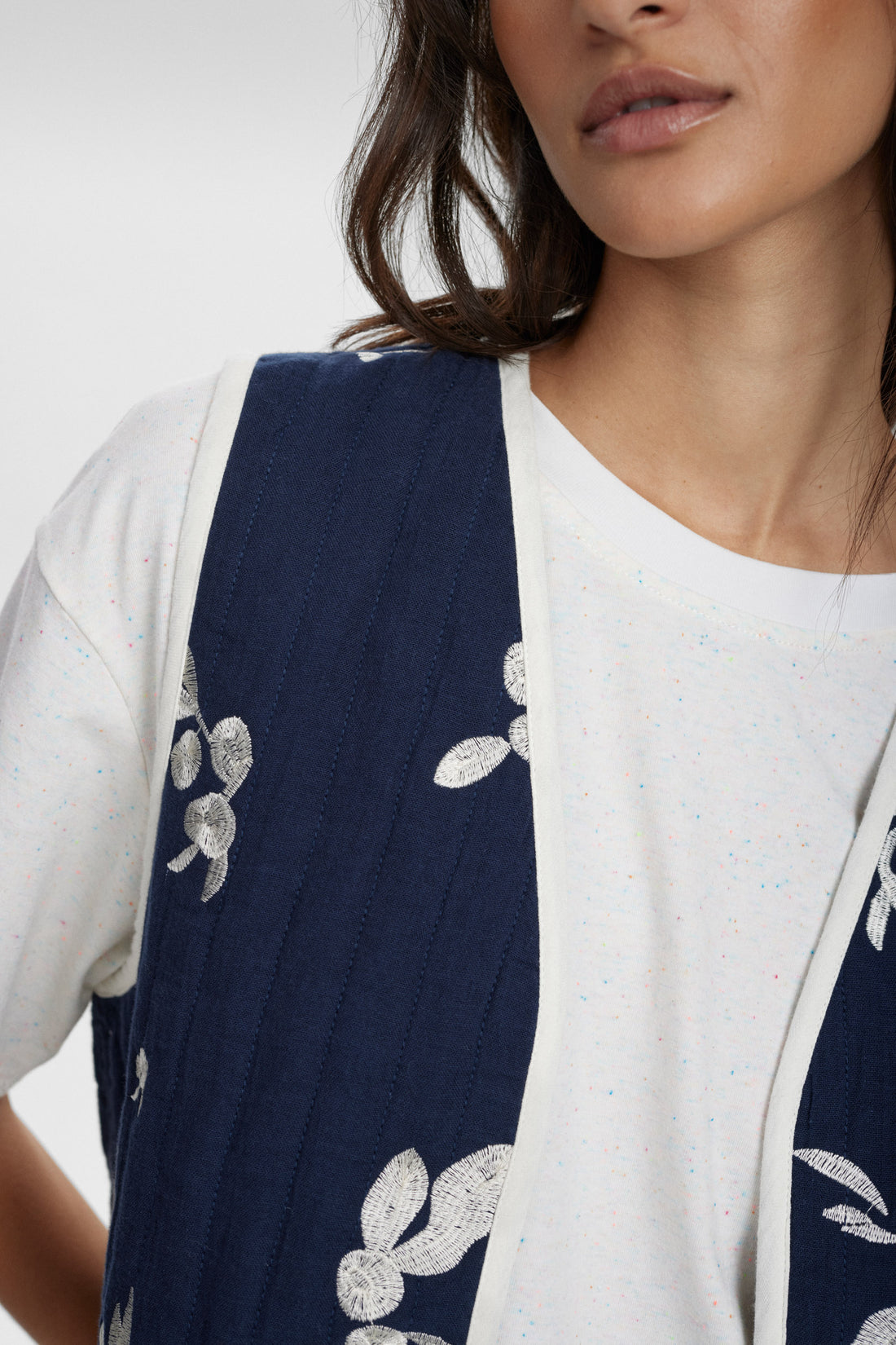 Numph Nustellas Quilted Gilet Vest in Sapphire