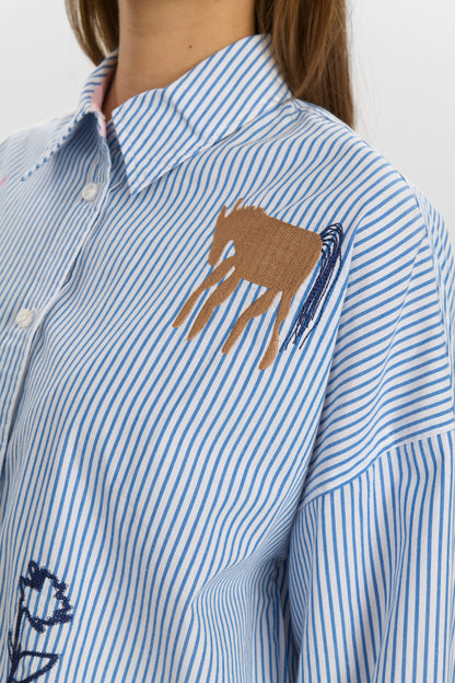 Numph Nudeora Shirt in Regatta Stripe