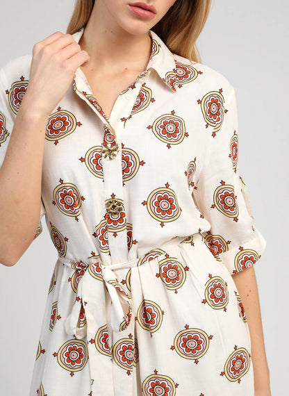 ANGE OVINTALA Print Dress