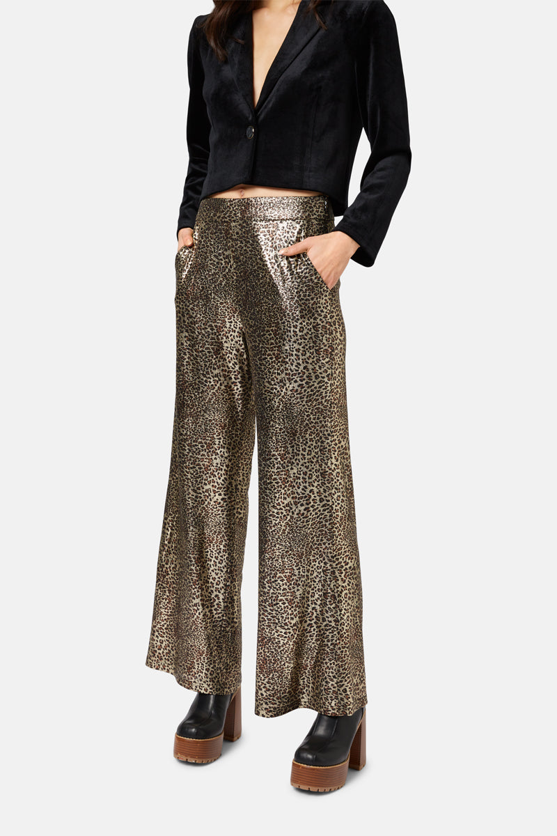 Traffic People Parallel Lines Metallic Trousers