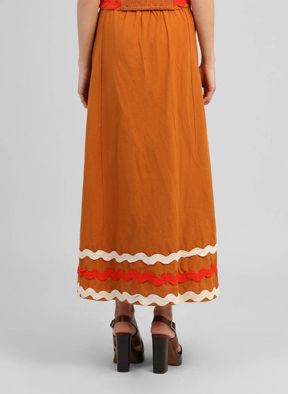 ANGE ROLINE Skirt in Toffee