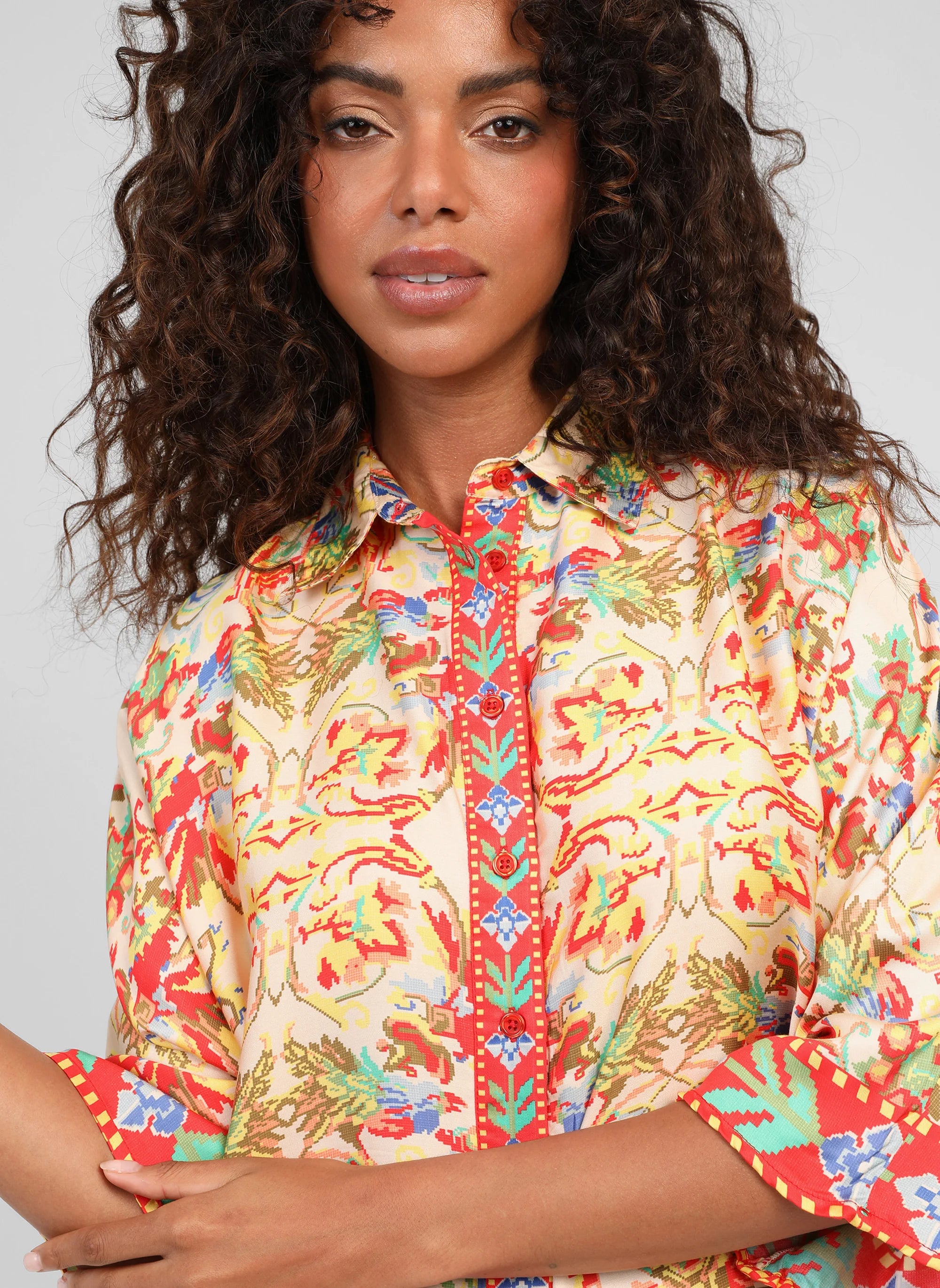 ANGE SARLENA Merida Ecru Shirt (ONE SIZE)
