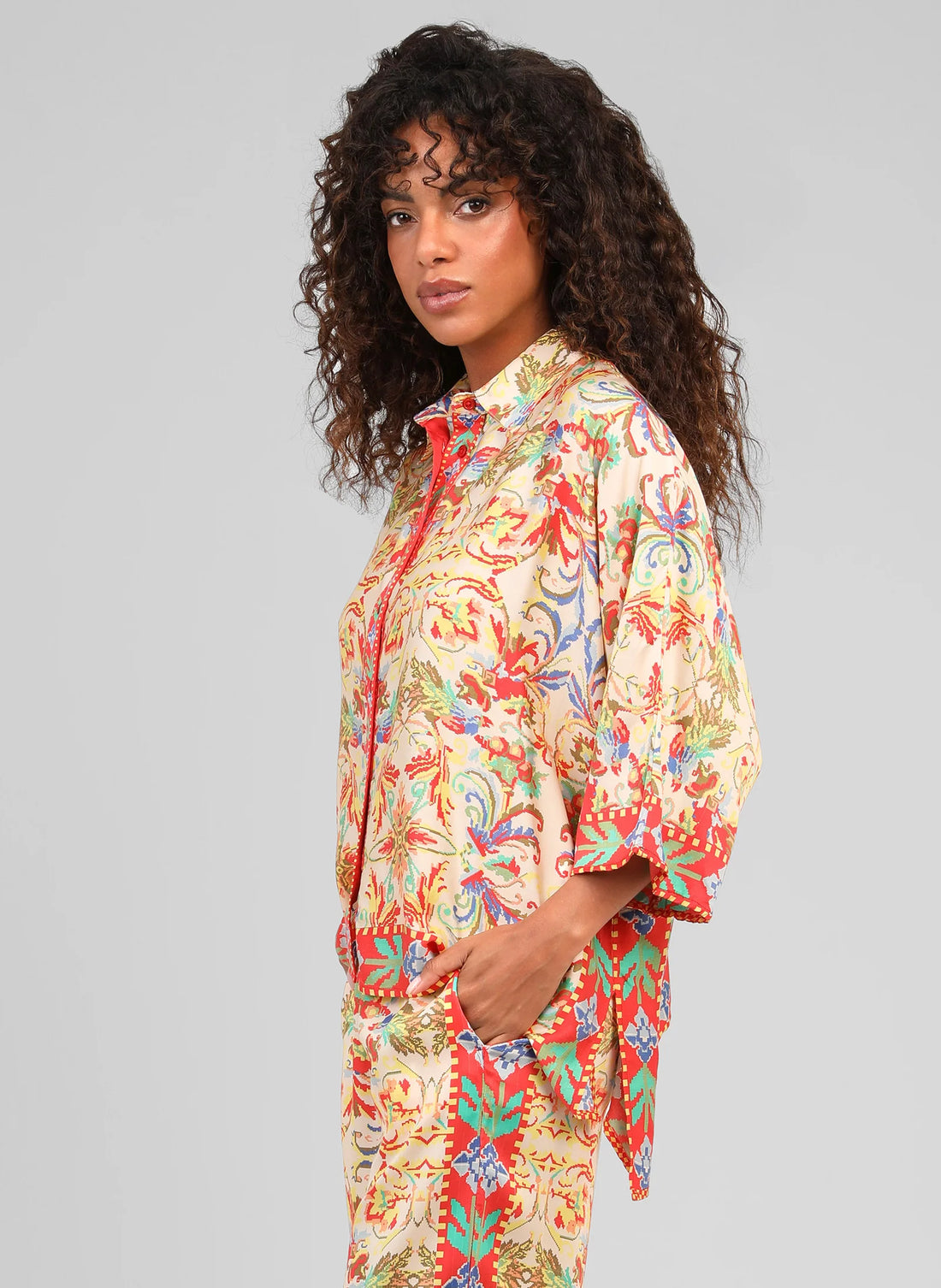 ANGE SARLENA Merida Ecru Shirt (ONE SIZE)