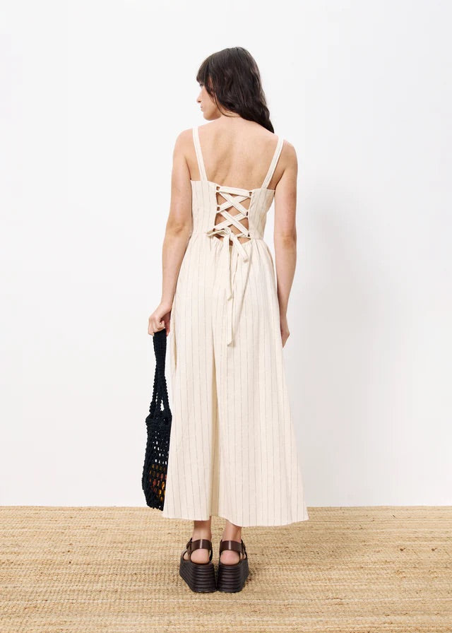 Frnch Casey Dress in Creme Stripe