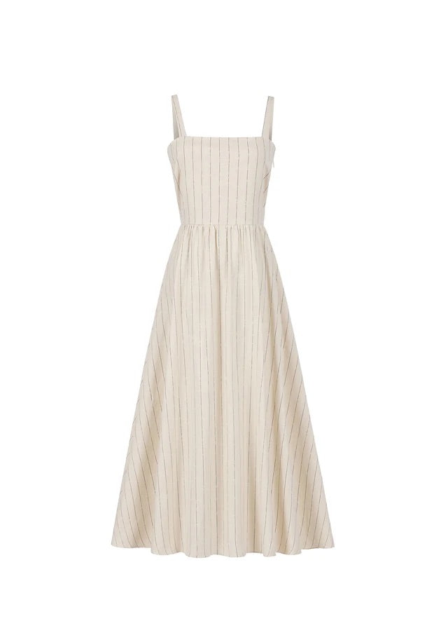 Frnch Casey Dress in Creme Stripe