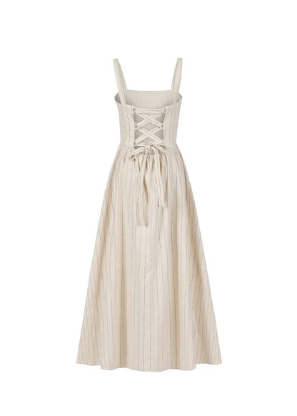 Frnch Casey Dress in Creme Stripe