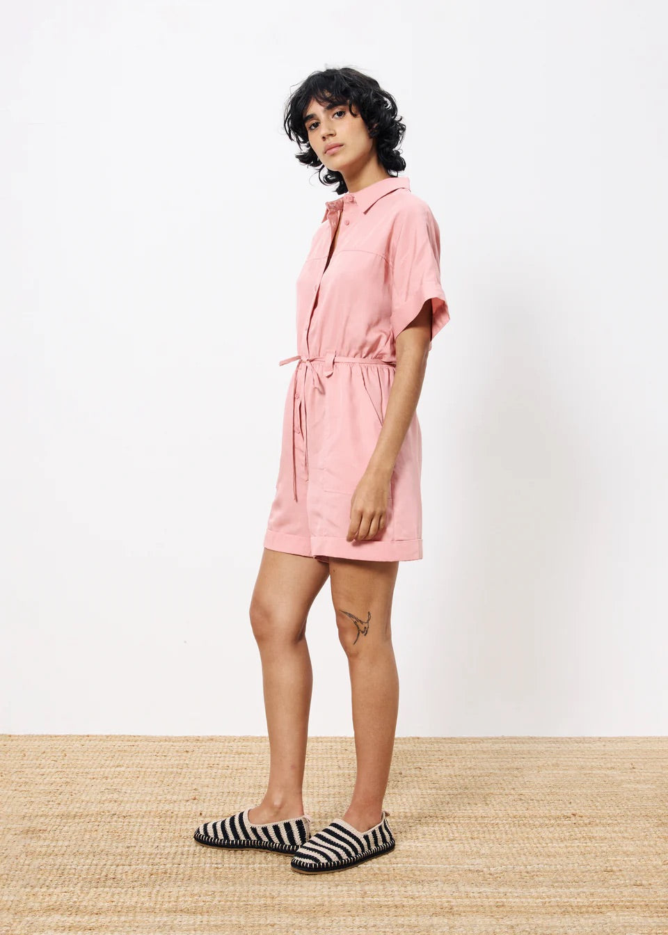 Frnch Lily Playsuit in Rose