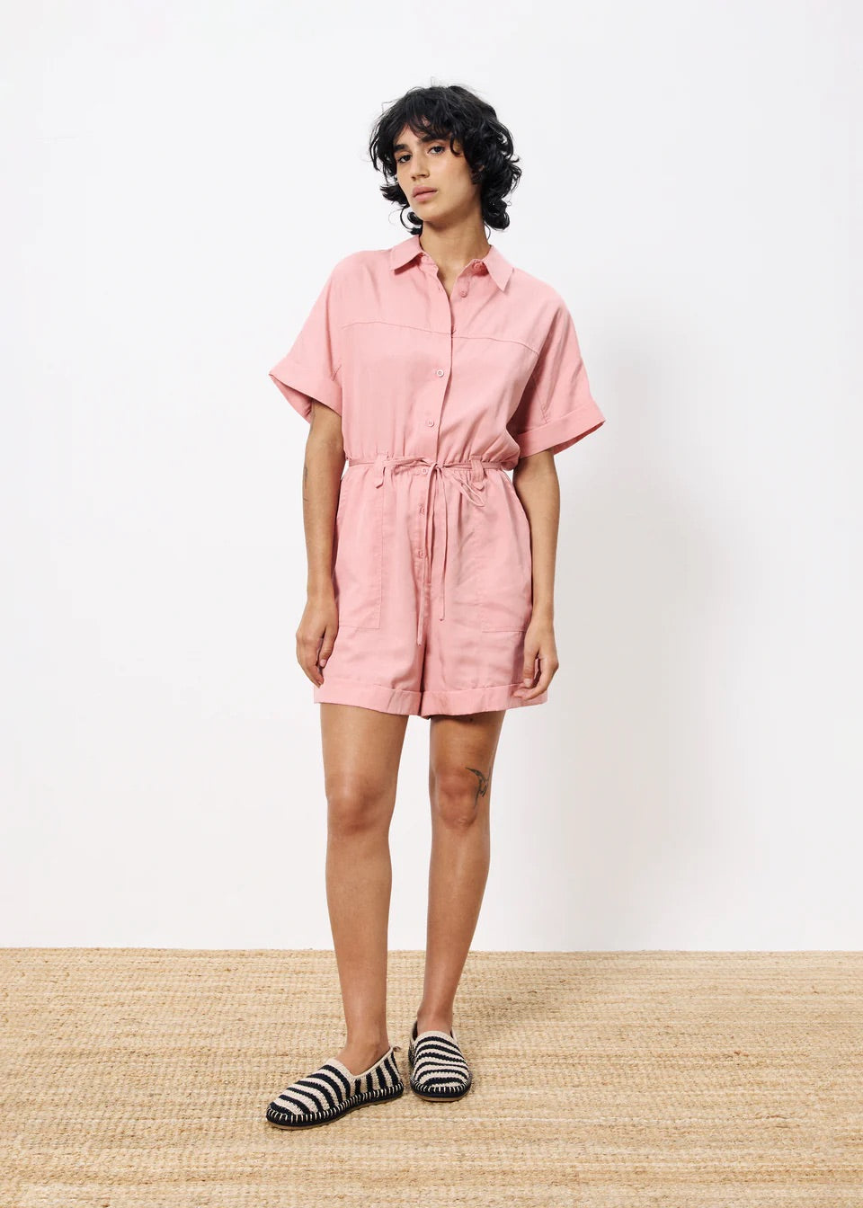 Frnch Lily Playsuit in Rose