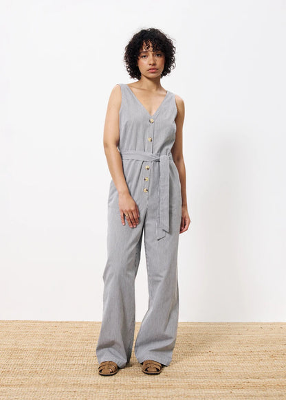 Frnch Maddie Jumpsuit in Creme Stripe
