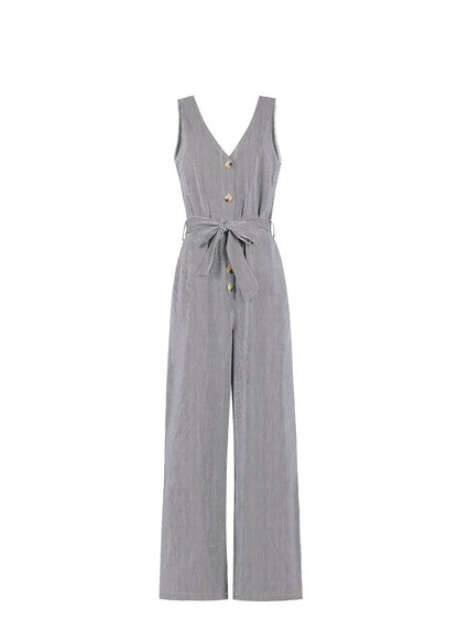 Frnch Maddie Jumpsuit in Creme Stripe