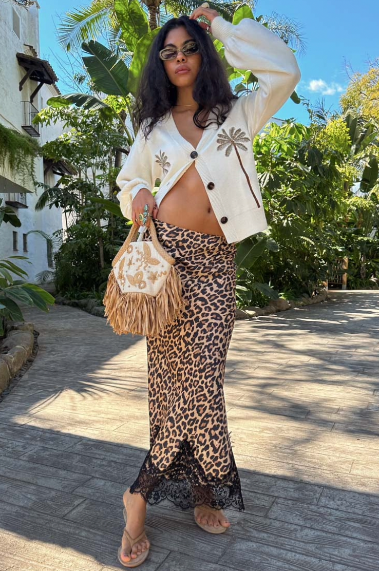 NFD Leopard Lace Maeva Midi Skirt