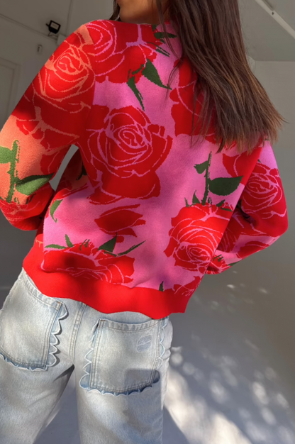 NFD Rosa Cardigan in Rose &amp; Red