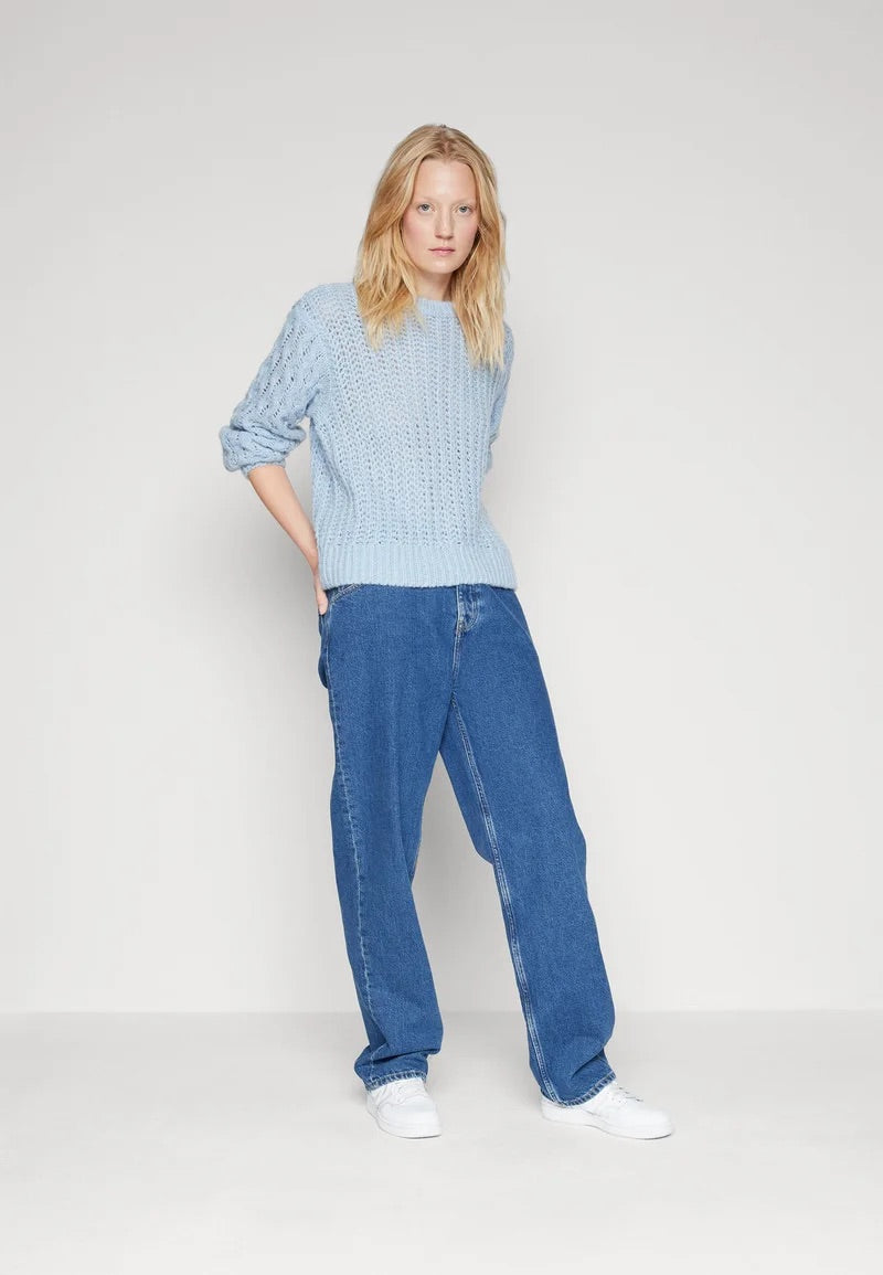 MSCH Pepita Heidi Knitted Pullover in Chambray Blue