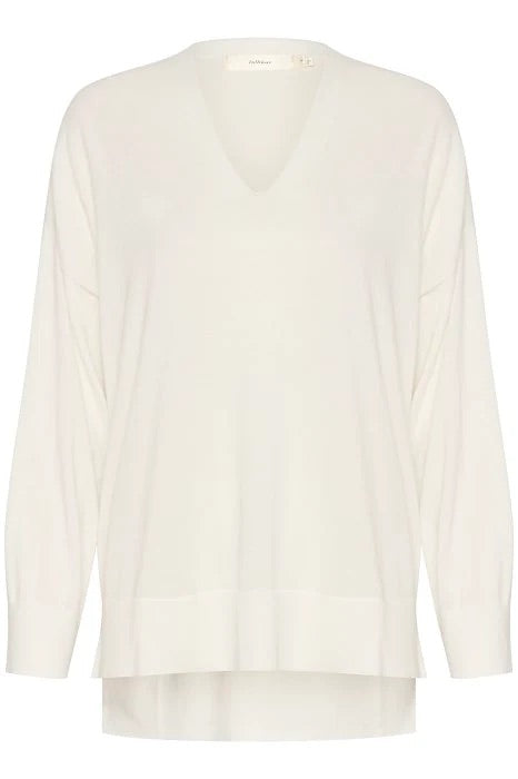 InWear Yas V-Neck Top IW Top in Pure White