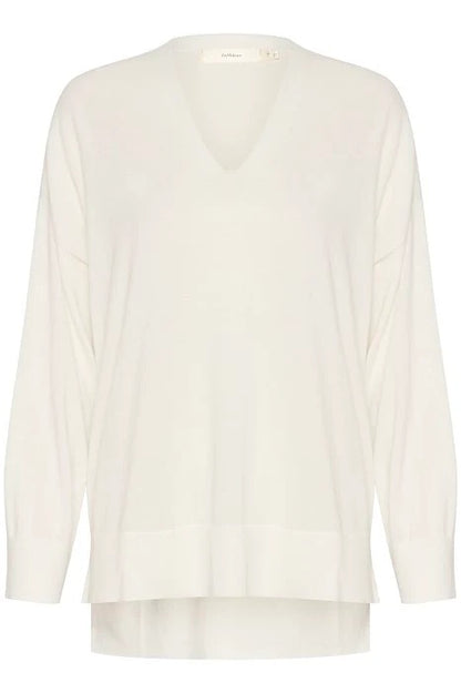 InWear Yas V-Neck Top IW Top in Pure White